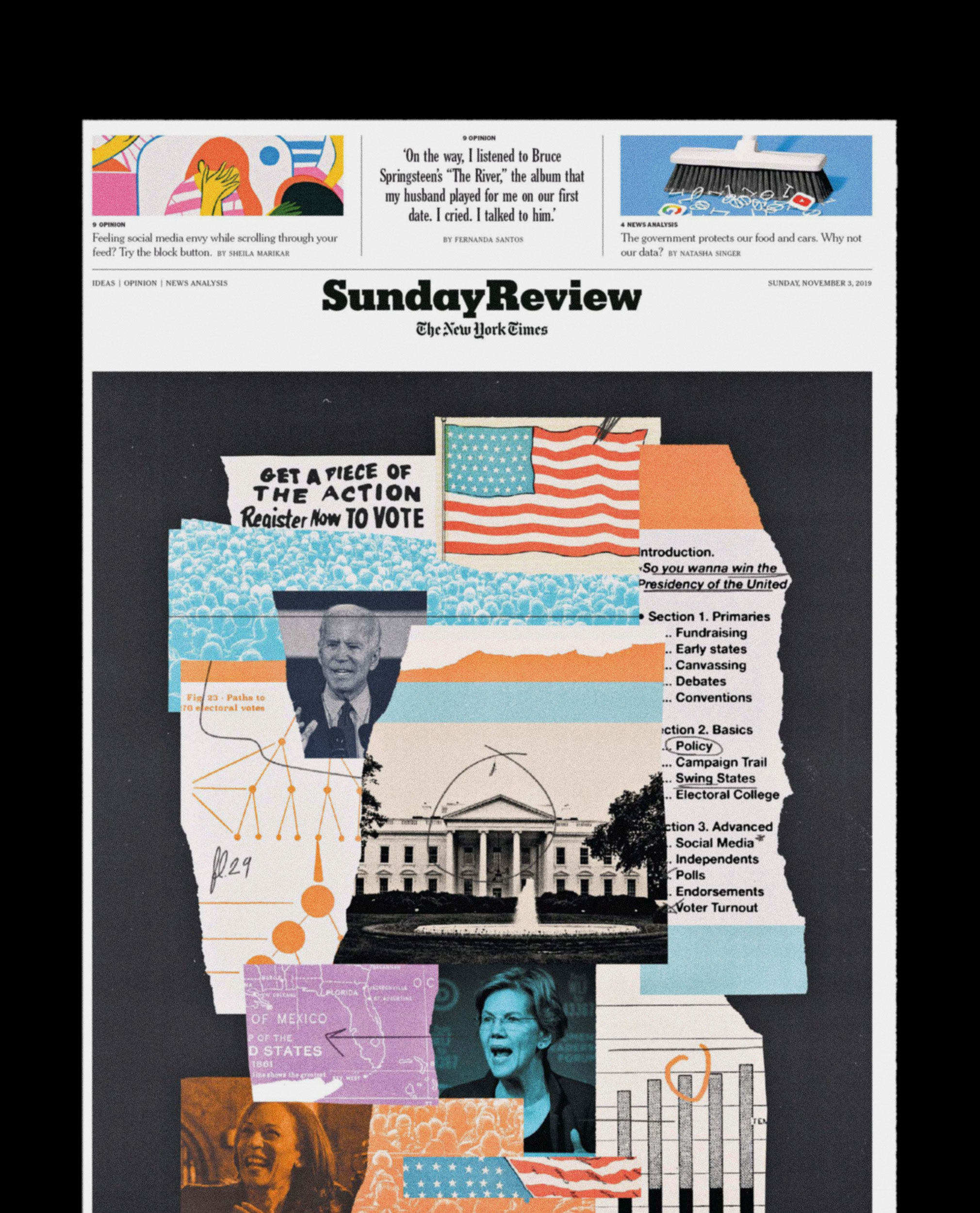 How to Beat Trump. The New York Times Sunday Review cover.
