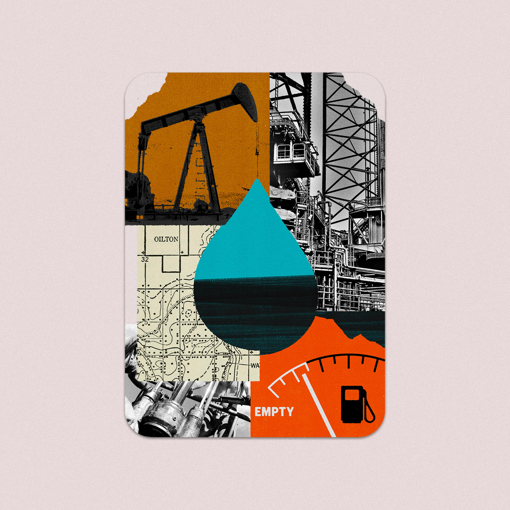Quartz - Fossil Fuels illustration - card version