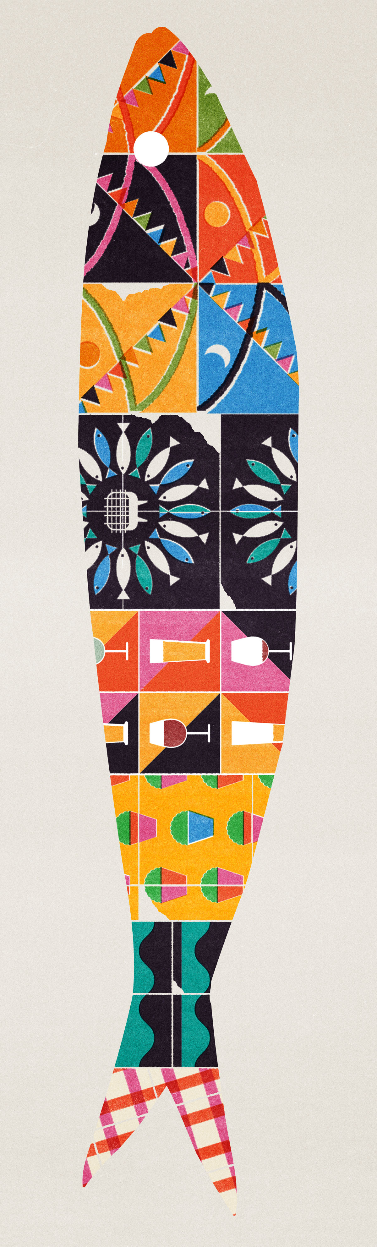 Ricardo Santos geometric diversity sardine 2019 illustration
