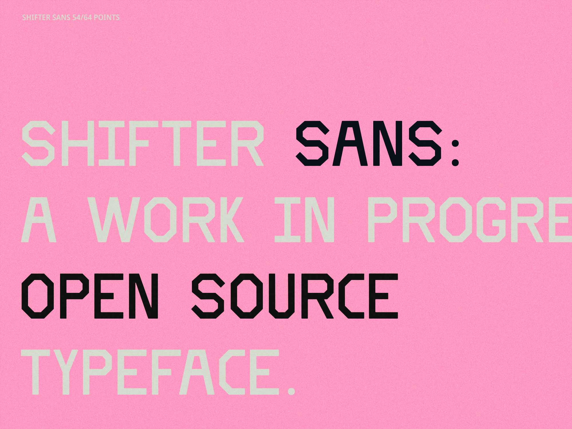 Shifter Sans typeface